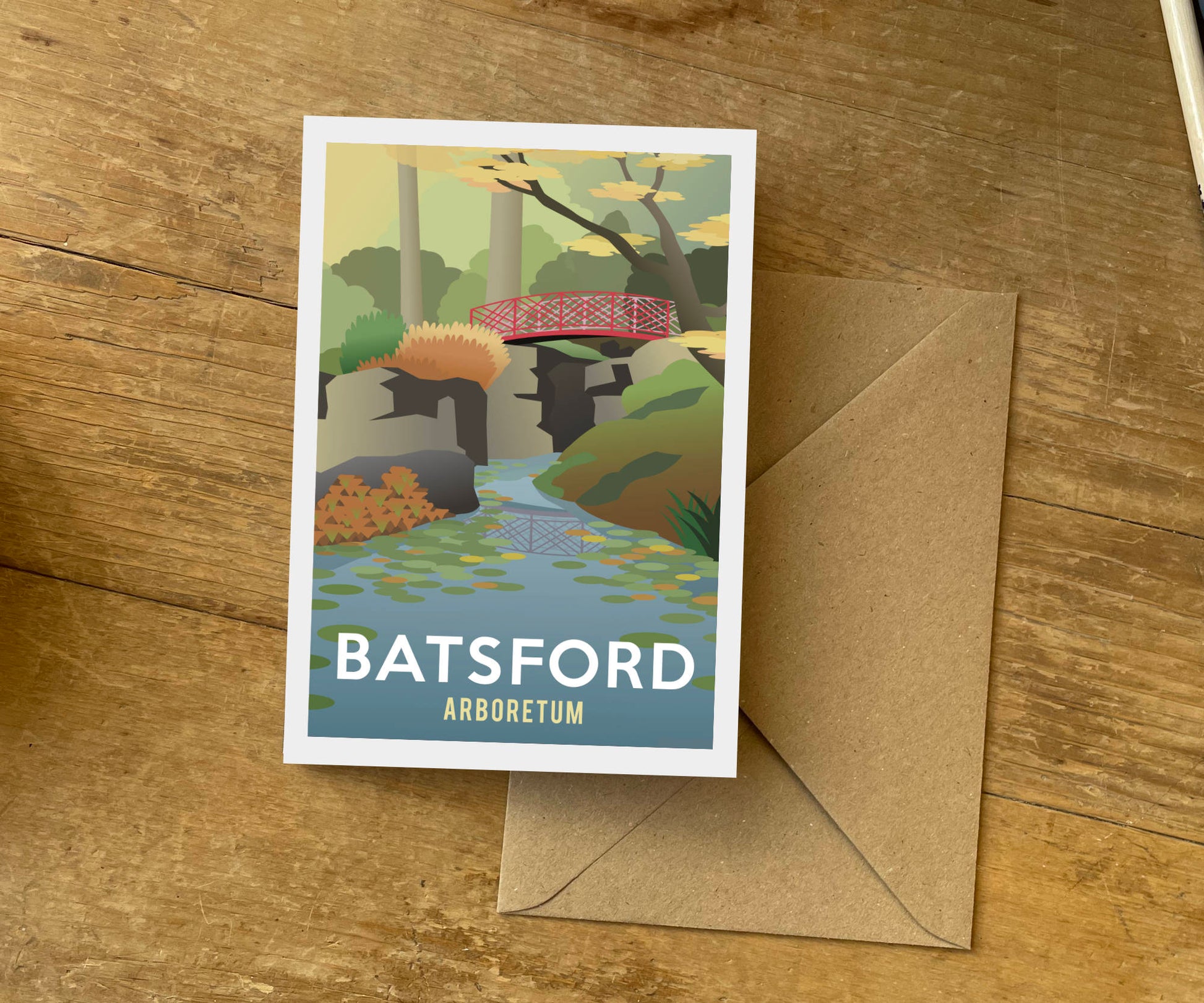 Batsford Arboretum Recycled Greeting Card Envelope 