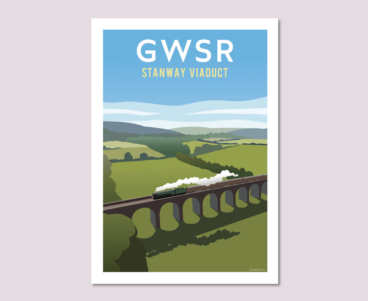GWSR Railway Stanway Viaduct Poster