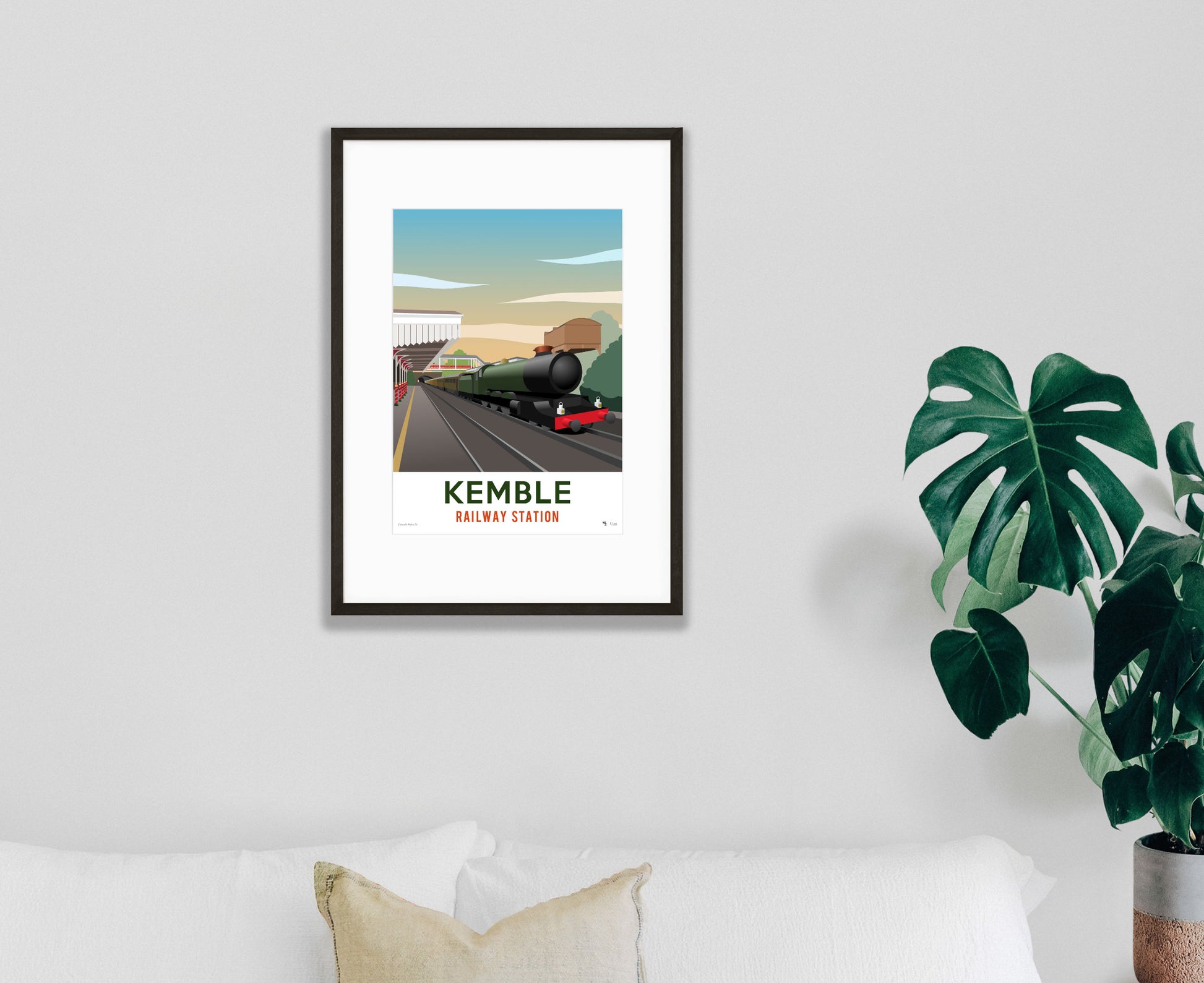 Kemble Railway Station Poster – Limited Edition in black frame