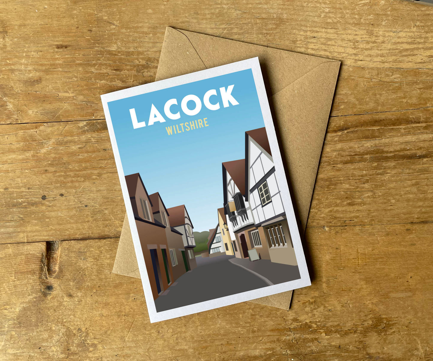 Lacock Greeting Card Retro Style