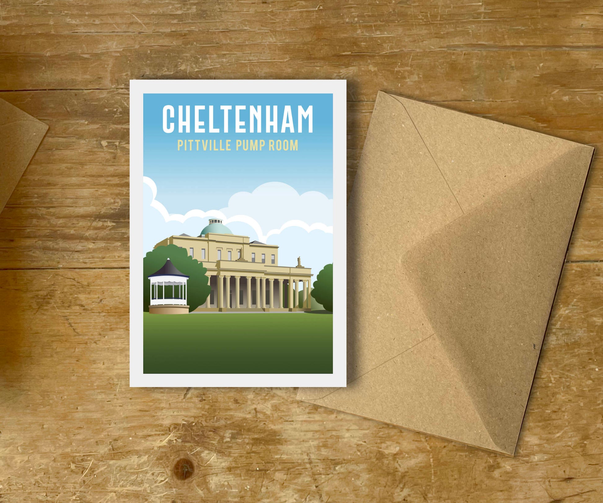 Cheltenham Pittville Pump Room Greeting Card Design