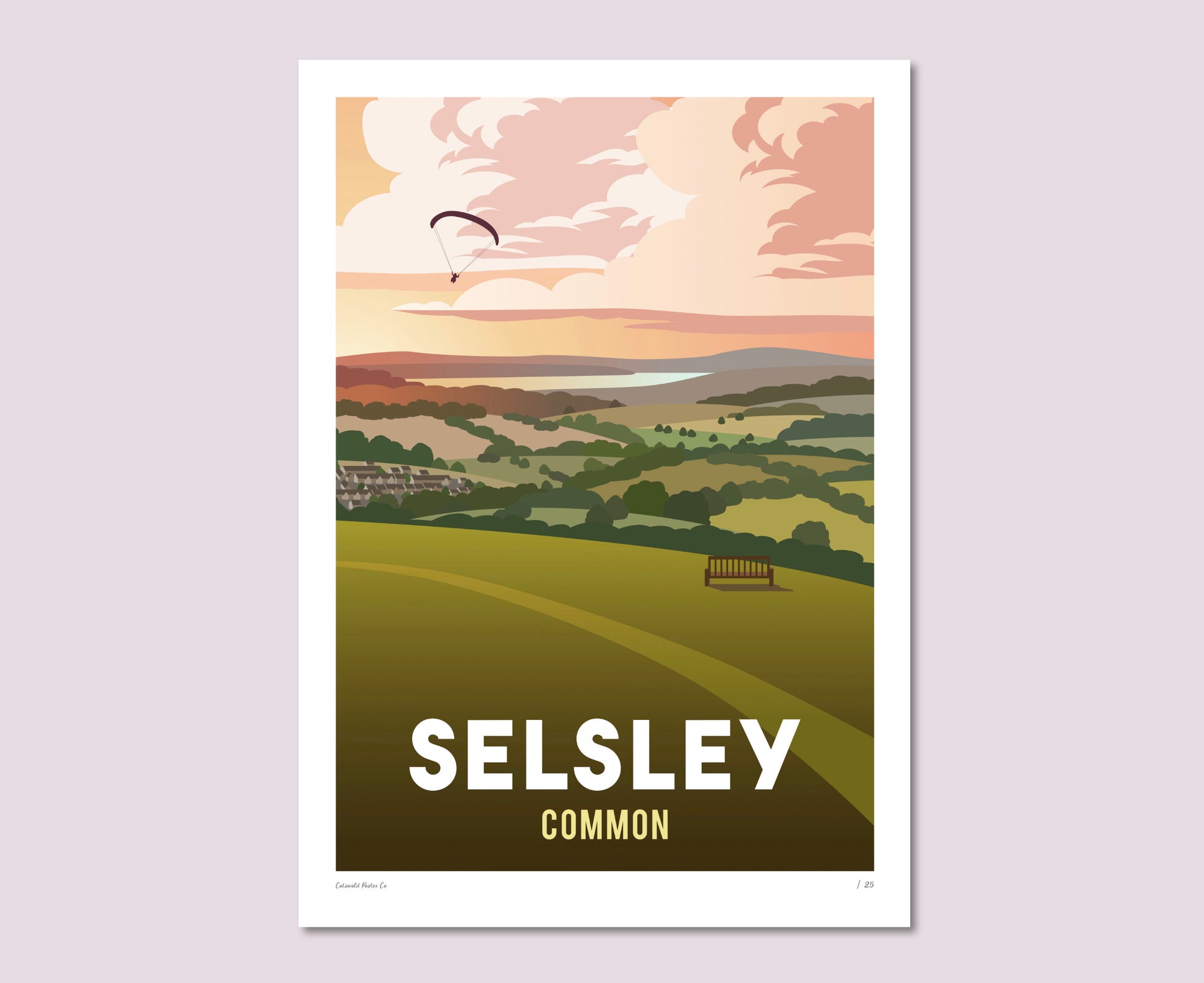 Selsley Common Sunset Poster Limited Edition