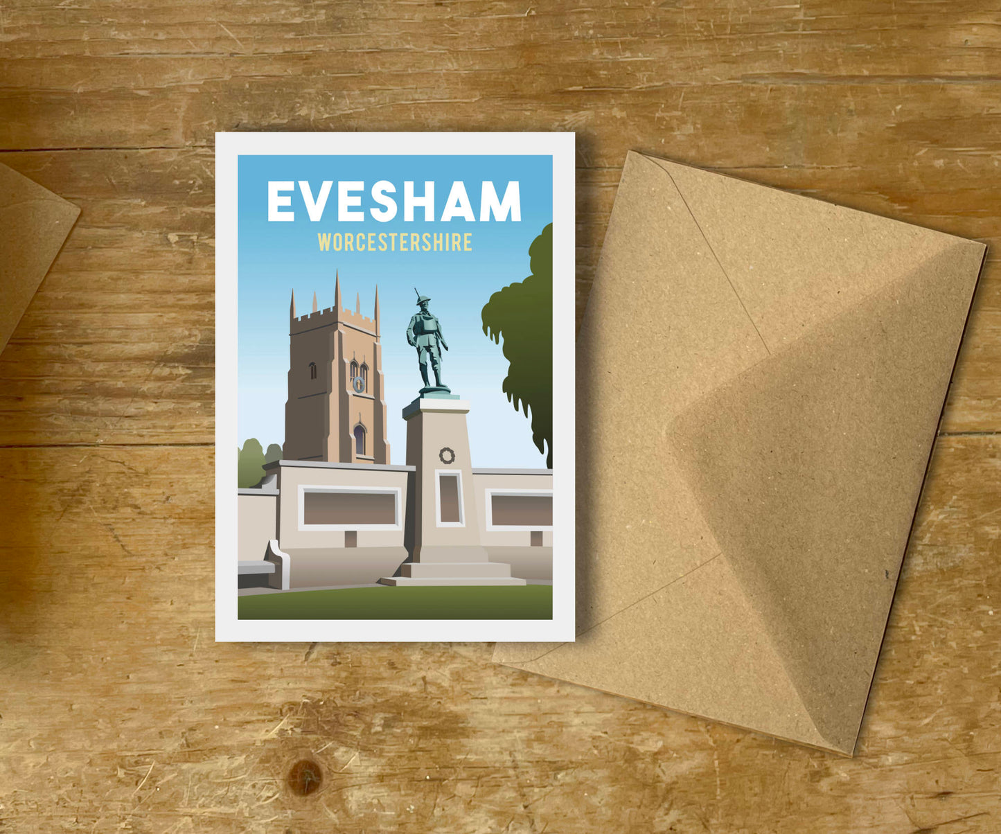 Evesham Greeting Card vintage style