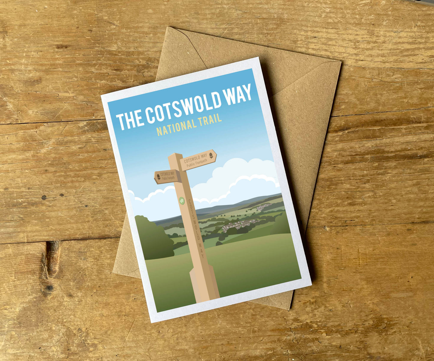 Cotswold Way Greeting Card route marker