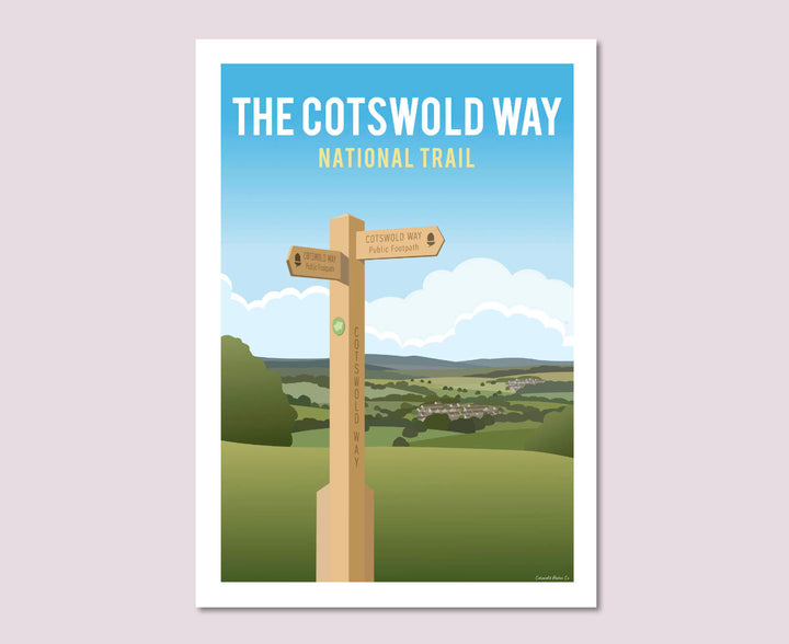 Cotswold Text Map Poster Art Print Type The Cotswolds Cotswold Poster Co